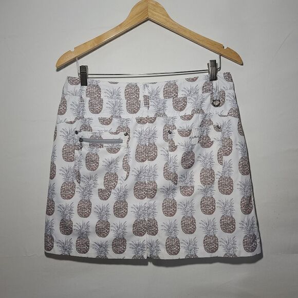 XDS Daily Sport White Pineapple Print Skort - Picture 7 of 10
